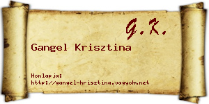 Gangel Krisztina névjegykártya