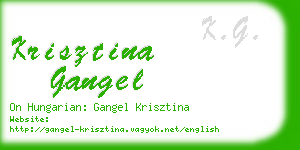 krisztina gangel business card